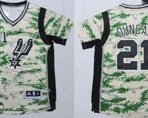 Spurs 21 Tim Duncan Camo Pride Men Jersey