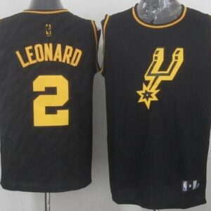 Spurs 2 Kawhi Leonard Black Precious Metals Men Jersey