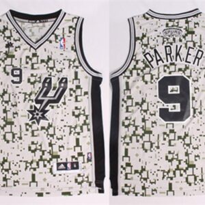Spurs 9 Tony Parker Camo Men Jersey
