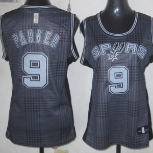 Spurs 9 Tony Parker Black Rhythm Women Jersey