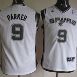 Spurs 9 Tony Parker White Youth Jersey