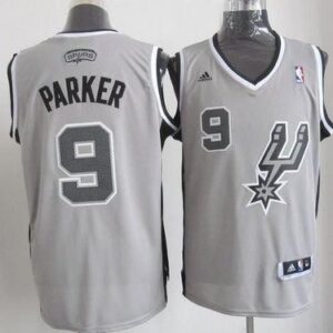 Spurs 9 Tony Parker Grey Alternate Men Jersey