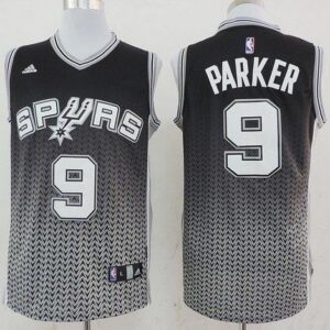 Spurs 9 Tony Parker Black Resonate Swingman Men Jersey