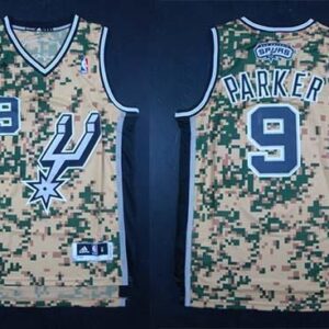 Spurs 9 Tony Parker Camo Men Jersey