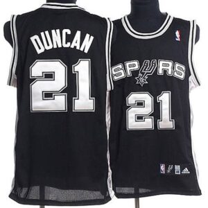 Spurs 21 Tim Duncan Black Men Jersey