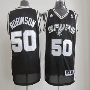 Spurs 50 David Robinson Black Revolution 30 Men Jersey