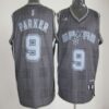 Spurs 9 Tony Parker Black Rhythm Men Jersey