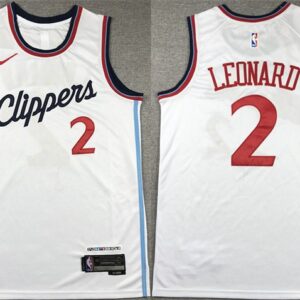 Clippers 2 Kawhi Leonard White Men Jersey