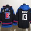 Clippers 13 Paul George Black Blue Lace-Up Pullover Hoodie