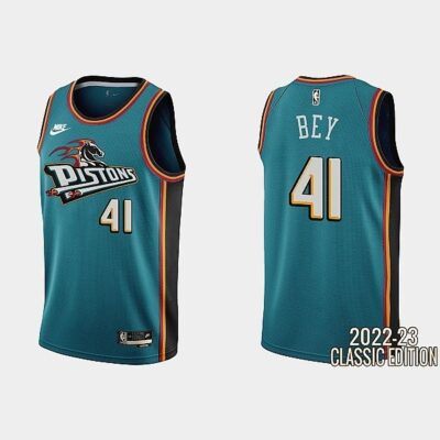 Pistons 41 Bey Blue 2022 New Men Jersey