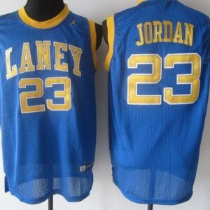 High School Laney Bucs No.23 Michael Jordan Blue Classic Men Jersey