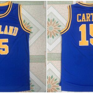 Mainland High School 15 Vince Carter Blue Basketball Men Jersey