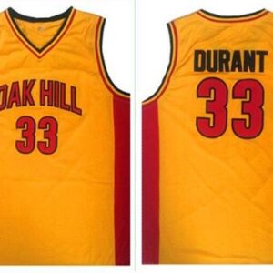 High School Oak Hill Academy 33 Kevin Durant Gold Men Jersey
