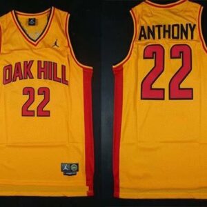 Oak Hill 22 Carmelo Anthony Yellow High School Basketball Men Jersey