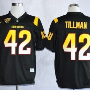 NCAA Arizona State Sun Devils 42 Pat Tillman Black Men Jersey