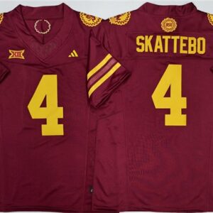 Arizona State Sun Devils 4 Cam Skattebo Red F.U.S.E. Vapor Limited Men Jersey