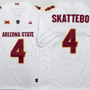 Arizona State Sun Devils 4 Cam Skattebo White 2025 F.U.S.E. Vapor Limited Men Jersey