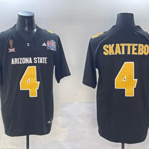 NCAA Arizona State Football Jersey 4 C SKATTEBO Patch Black Jersey