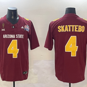 NCAA Arizona State Football Jersey 4 C SKATTEBO Patch Red Jersey