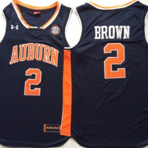 NCAA Auburn Tigers 2 Bryce Brown Navy College Basketball Men Jersey