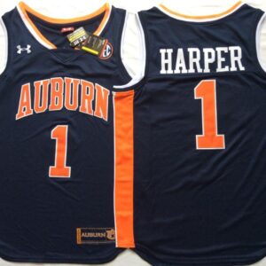 NCAA Auburn Tigers 1 Jared Harper Navy College Basketball Men Jersey