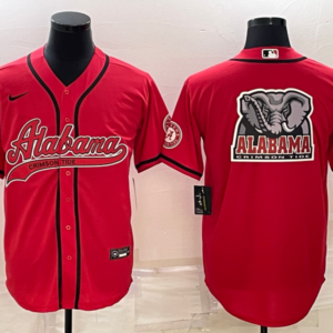 NCAA Alabama Crimson Tide Red Vapor Baseball Logo Limited Men Jersey