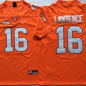 NCAA Clemson Tigers 16 Trevor Lawrence Orange College Football Legend Limited Men Jersey