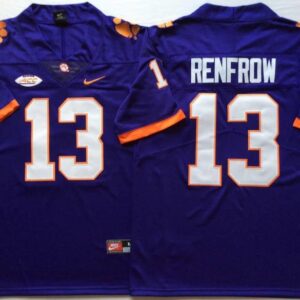 NCAA Clemson Tigers 13 Hunter Renfrow Purple Football Limited Men Jersey
