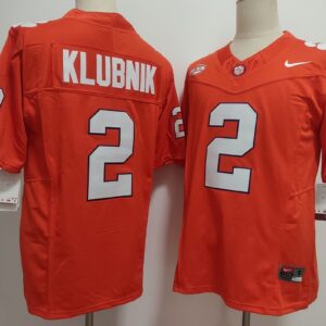 NCAA Clemson Tigers 2 Cade Klubnik Orange F.U.S.E. Vapor Limited Men Jersey