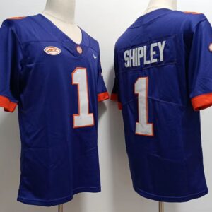 NCAA Clemson Tigers 1 Shipley Purple Limited Men Jersey