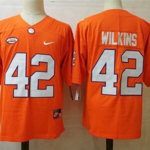 NCAA Clemson Tigers 42 WILKINS Orange Men Jersey