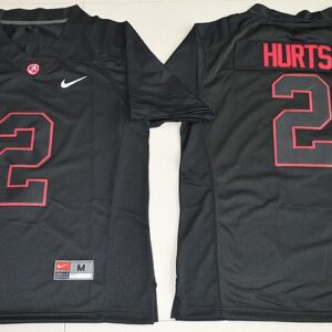 NCAA Alabama Crimson Tide 2 Jalen Hurts Black Men Jersey
