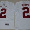 NCAA Alabama Crimson Tide 2 Jalen Hurts Football White 2016 Limited Men Jersey
