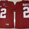 NCAA Alabama Crimson Tide 2 Jalen Hurts Football Red 2016 Limited Men Jersey