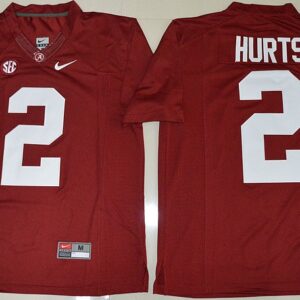 NCAA Alabama Crimson Tide 2 Jalen Hurts Football Red 2016 Limited Men Jersey