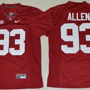 NCAA Alabama Crimson Tide 93 Jonathan Allen Football Crimson 2016-17 Limited Men Jersey