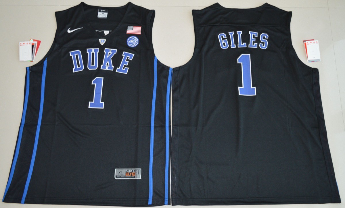 NCAA Devils 1 Harry Giles Black Basketball Men Jersey