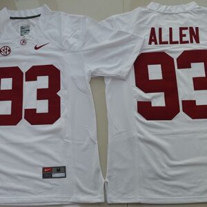 NCAA Alabama Crimson Tide 93 Jonathan Allen Football White 2016-17 Limited Men Jersey