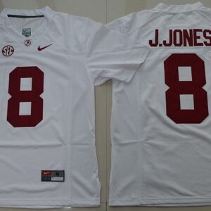 NCAA Alabama Crimson Tide 8 Julio Jones Football White 2016-17 Limited Men Jersey