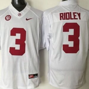 NCAA Alabama Crimson Tide 3 Calvin Ridley White Men Jersey