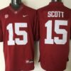 NCAA Alabama Crimson Tide 15 JK Scott Red Men Jersey