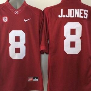 NCAA Alabama Crimson Tide 8 Julio Jones Red Men Jersey With SEC Patch