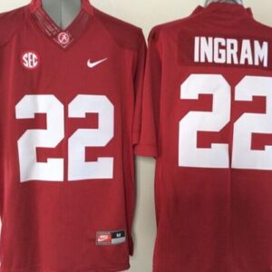 NCAA Alabama Crimson Tide 22 Mark Ingram Red Men Jersey With SEC Patch