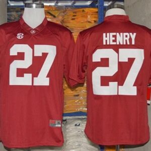 NCAA Alabama Crimson Tide 27 Derrick Henry Red Men Football Jersey