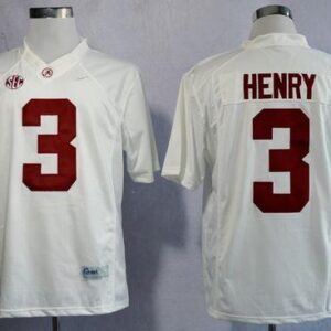 NCAA Alabama Crimson Tide 3 Derrick Henry White Limited Men Jersey