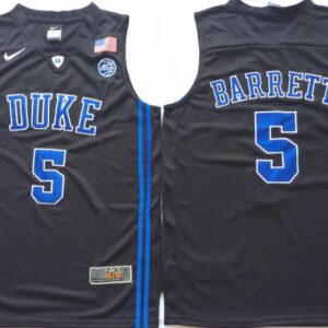 NCAA Duke Blue Devils 5 RJ Barrett Black Nike College Basketball Men Jersey