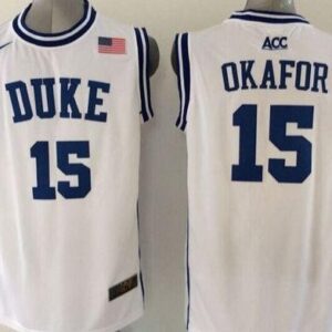 NCAA Duke Blue Devils 15 Jahlil Okafor White Basketball New Men Jersey