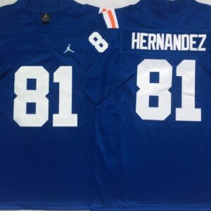 NCAA Florida Gators 81 Aaron Hernandez Blue Men Jersey