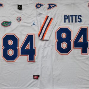 NCAA Florida Gators 84 PITTS White Men Jersey