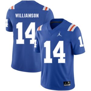 NCAA Florida Gators 14 Chris Williamson Blue Throwback College Football Men Jersey